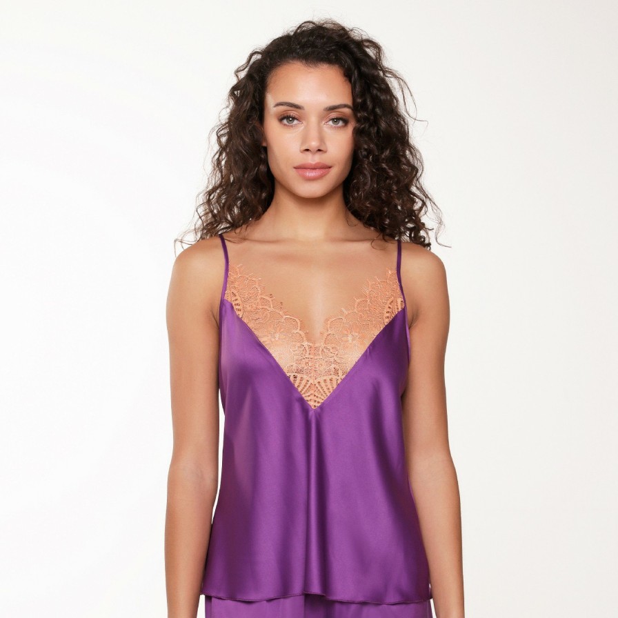 Nachtmode LingaDore | 6210P Spaghetti Top Purple-Magic-Caramel