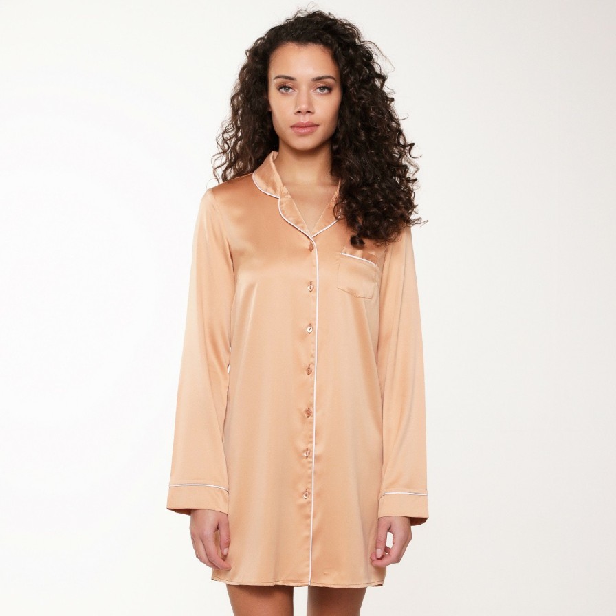 Nachtmode LingaDore | 6205Pd Pyjama Dress Toast-Powder-Puff