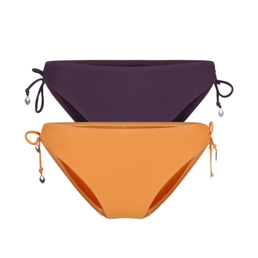 Badmode LingaDore Bikini broekjes | 6514Tsb-2X Strik Slip 2-Pack Uni Vignetto-Sunset