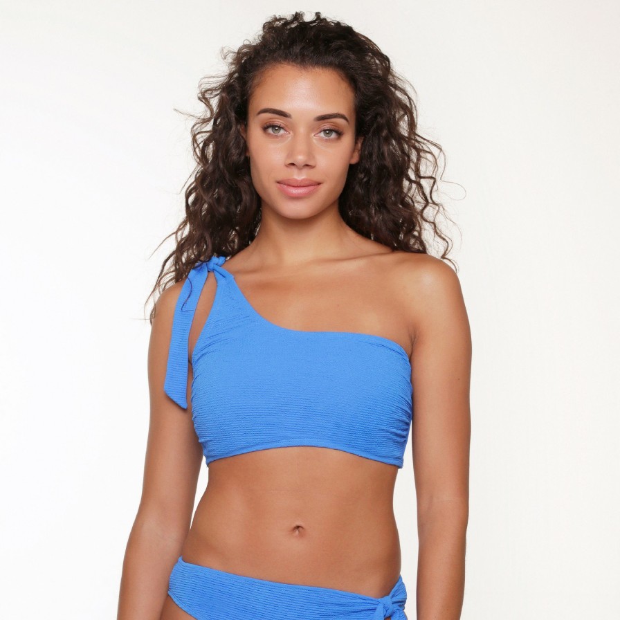 Badmode LingaDore Bikini tops | 6503P One Shoulder Bandeau Bikini Strong-Blue