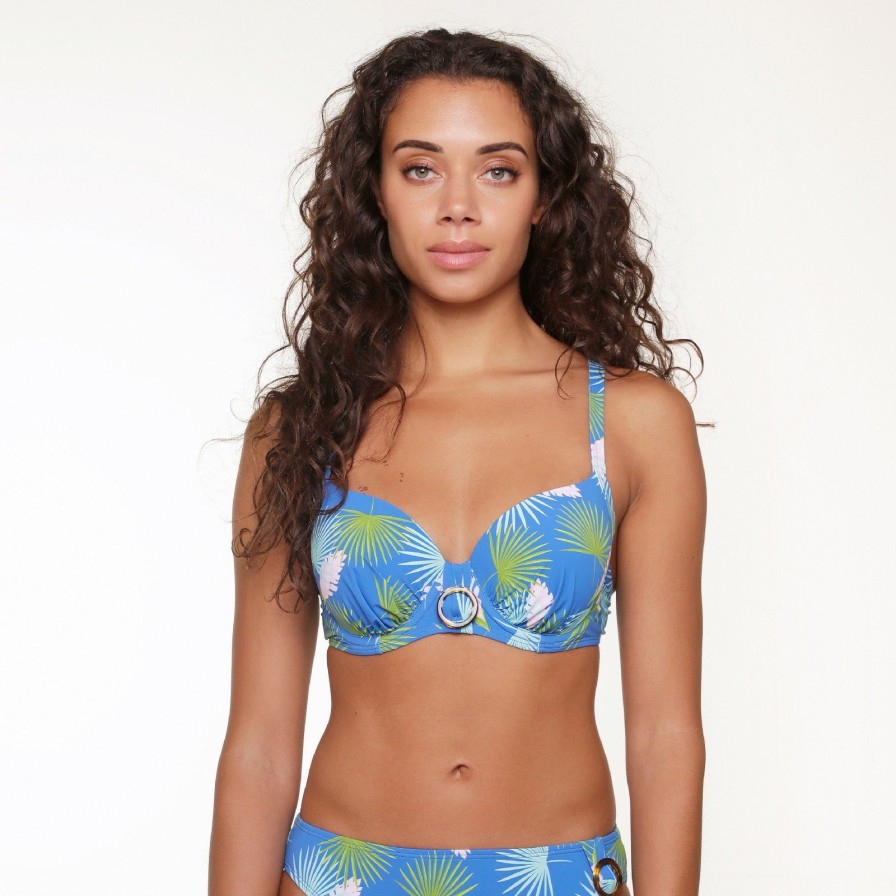 Badmode LingaDore Bikini tops | 6512Bt Voorgevormde Bikini Palm-Leaf-Print