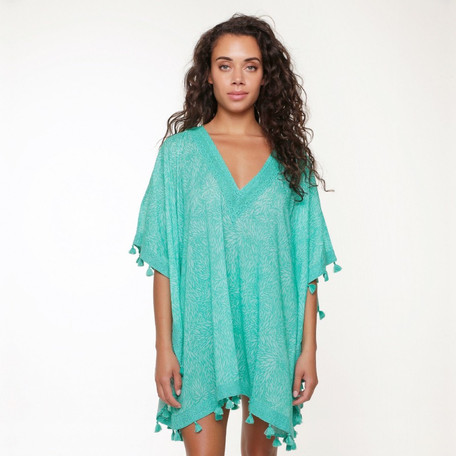 Badmode LingaDore Strandaccessoires | 6531 Kaftan Groene-Print