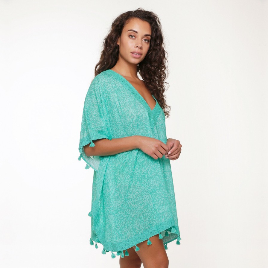 Badmode LingaDore Strandaccessoires | 6531 Kaftan Groene-Print