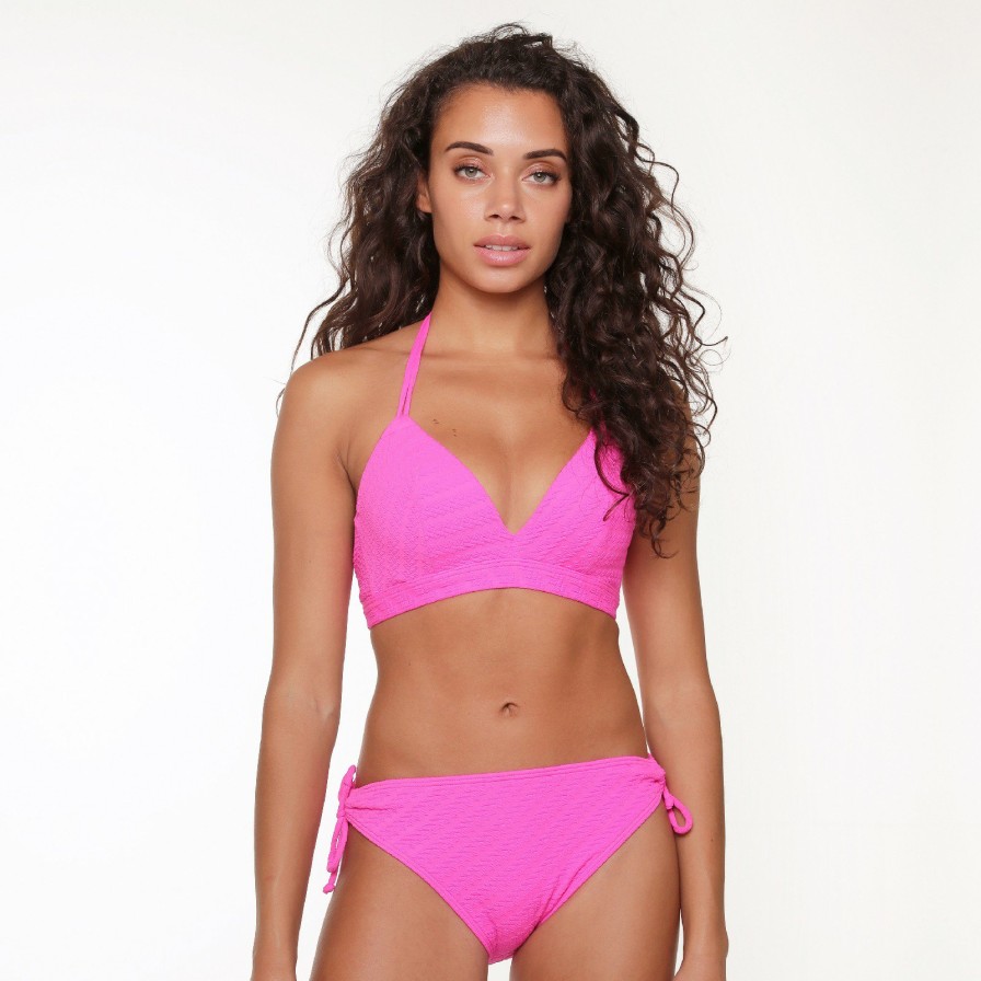 Badmode LingaDore Bikini sets | 6522 Triangel Voorgevormd Bikini Set Hot-Pink-Structured